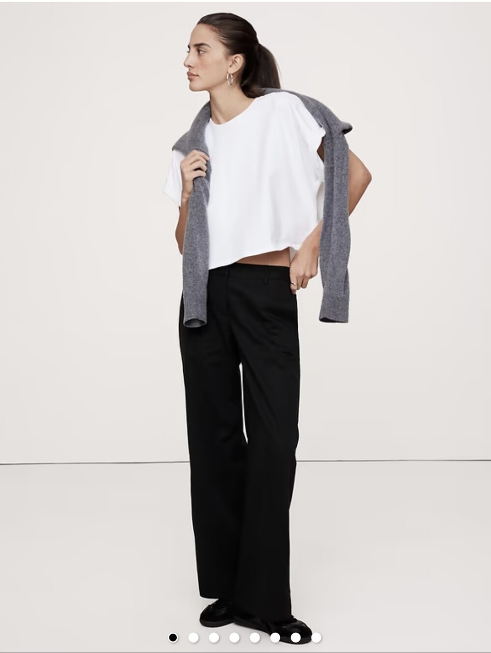 NWT Banana Republic Wide Leg Everyday Pant In Black